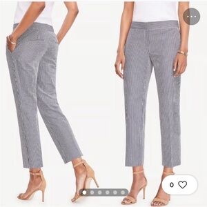Ann Taylor Seersucker Pinstripe Capris